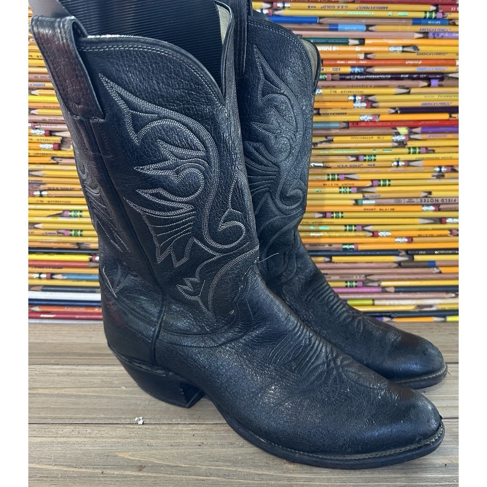Olathe Black Western Cowboy Boots Men's Sz 10.5 D